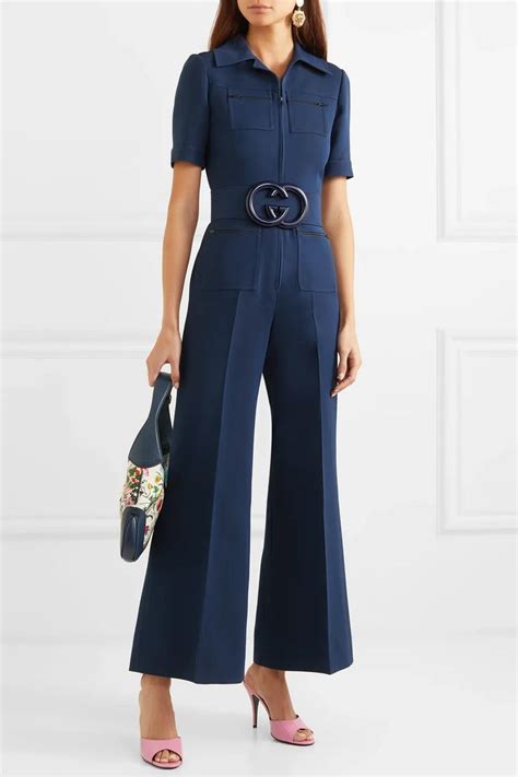 gucci wool silk dress with web|gucci jumpsuits for women.